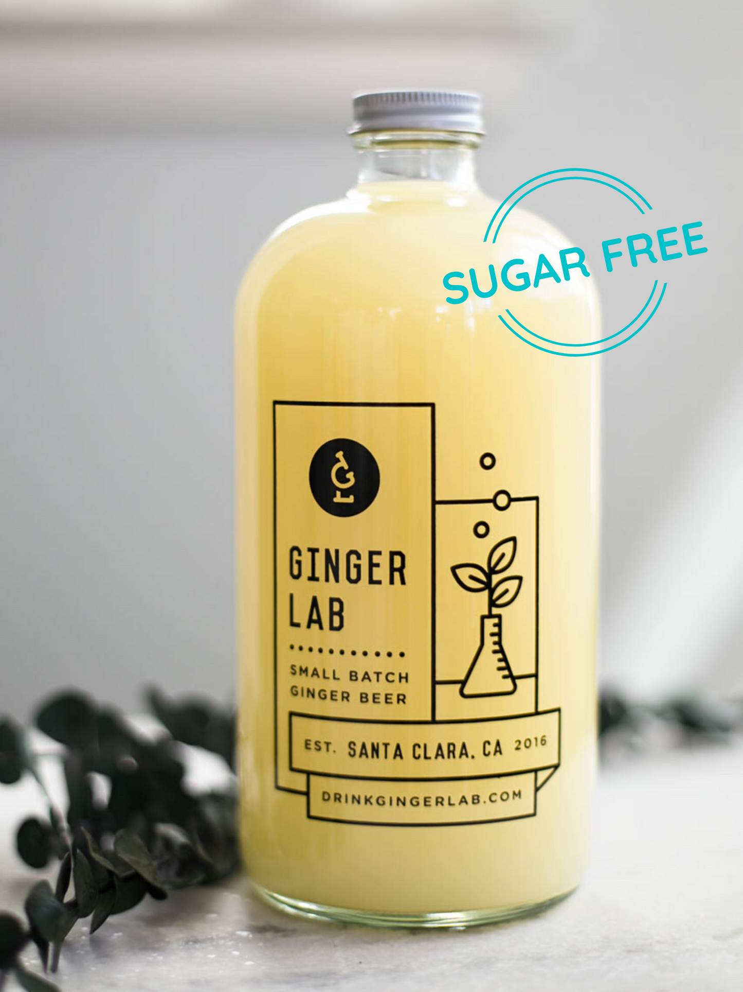 No Sugar Added Original Brew Ginger Beer Growler