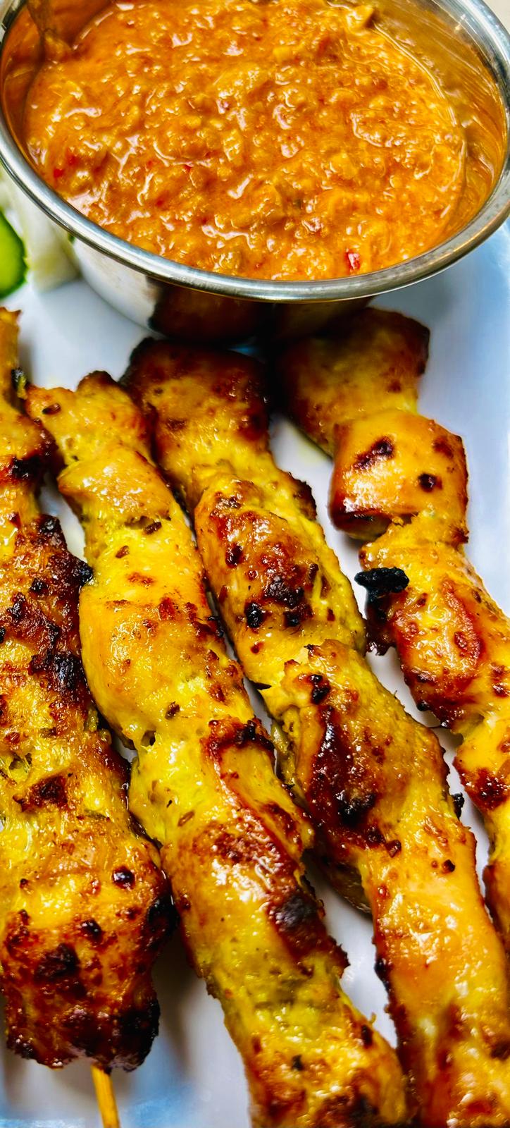 Chicken Satay with peanut sauce