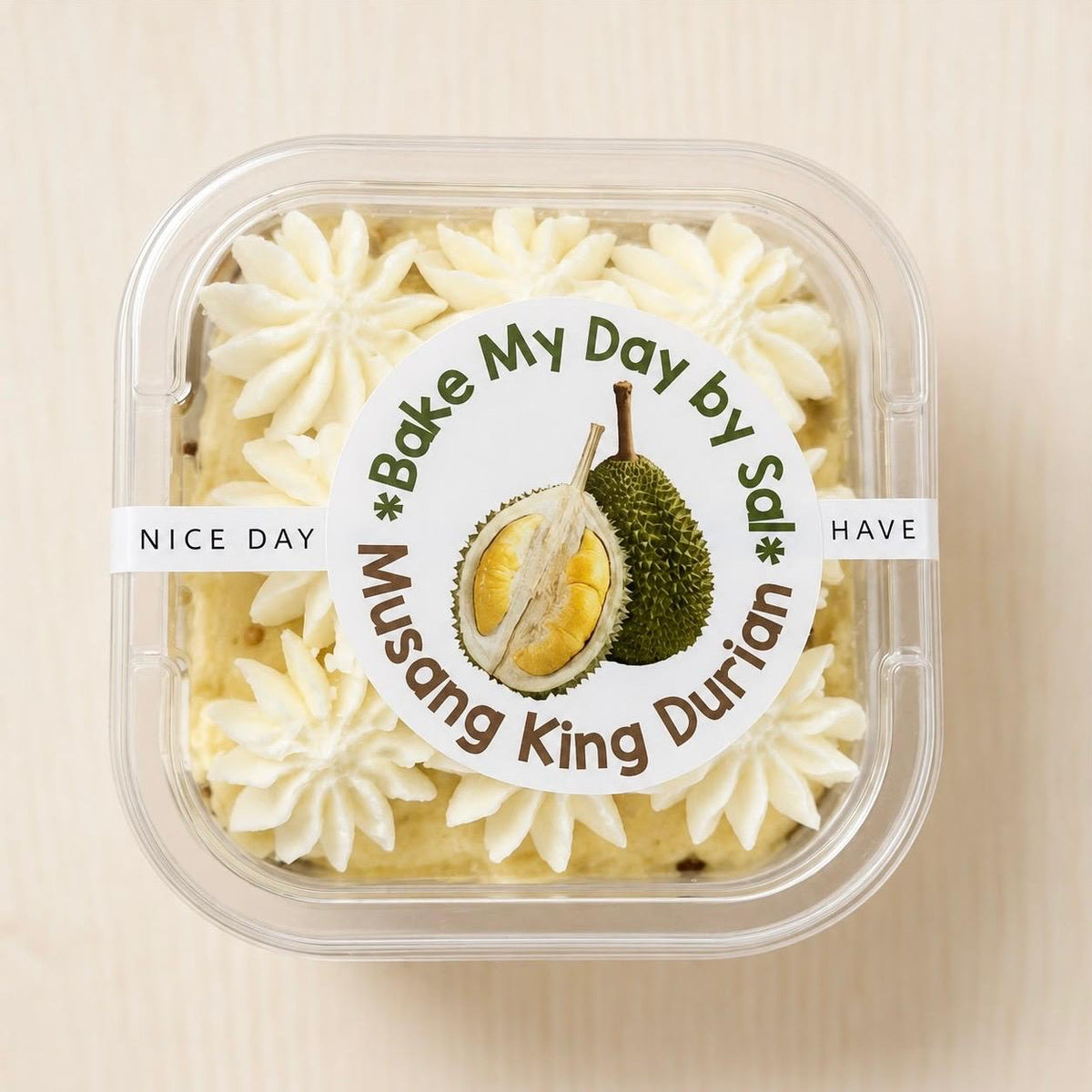 Musang King Cream Cake – Individual size