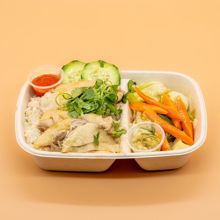 Poached Hainanese Chicken Rice