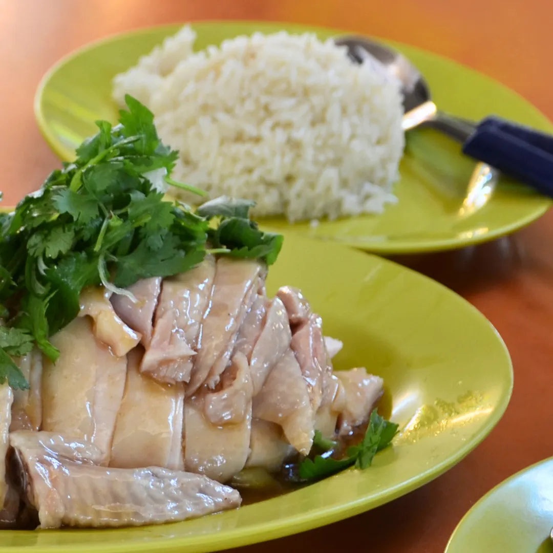 Poached Hainanese Chicken Rice