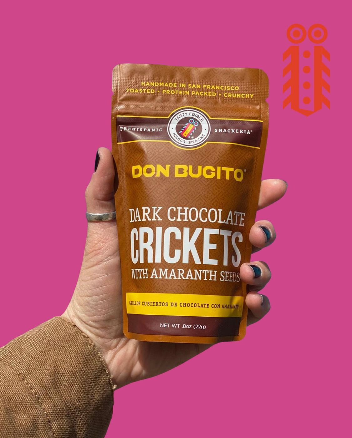 Chocolate Covered Crickets with Amaranth Seeds