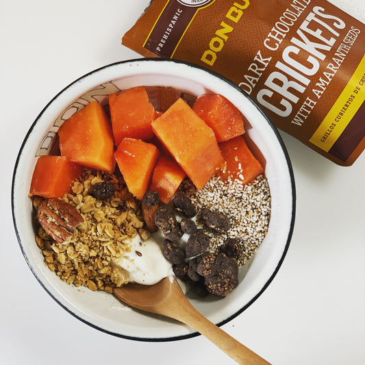 Chocolate Covered Crickets with Amaranth Seeds