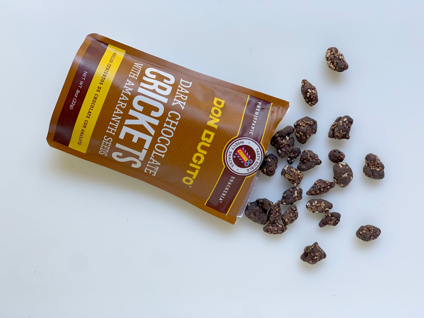 Chocolate Covered Crickets with Amaranth Seeds