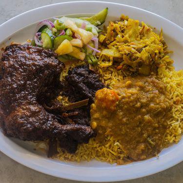 Nasi Kandar with Ayam Masak Bawang