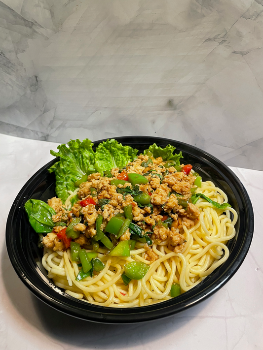 Basil Chicken Spaghetti‬