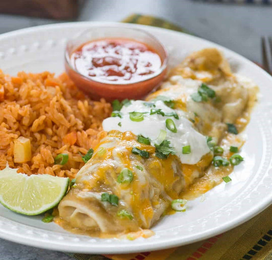 Green Chile Chicken Enchiladas