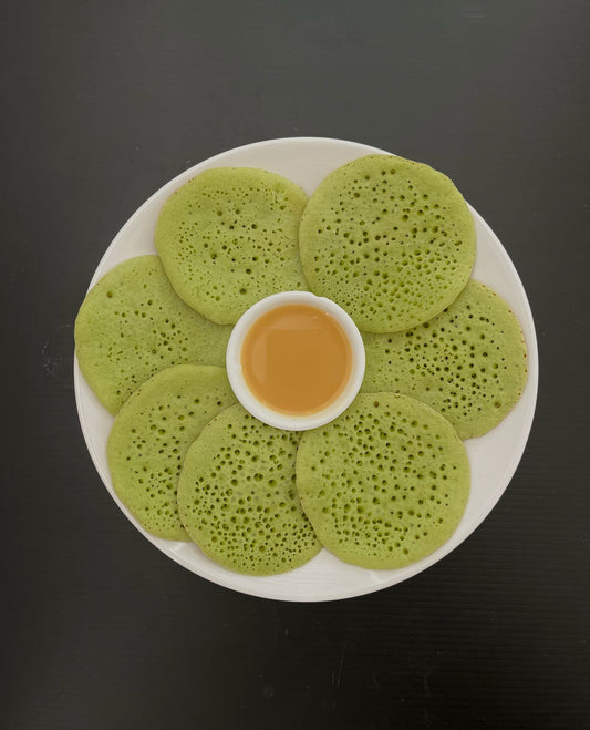 Serabi Pandan (Indonesian Pandan Pancake)