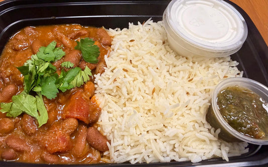 Afghani Rice with Red Kidney Beans Stew Lobia Challow