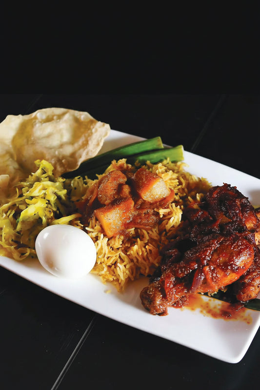 Nasi Kandar with Ayam Masak Bawang