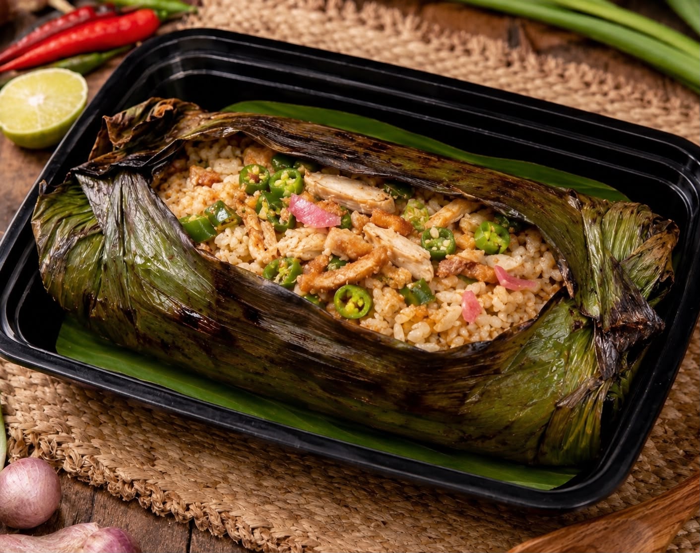 Nasi BAKCIJO (Nasi Bakar Ayam Kecombrang Cabe Ijo)